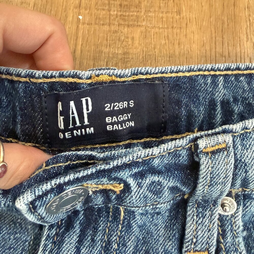 GAP Baggy Jeans Wide Leg Cotton Lyocell 2/26 - Picture 3 of 6